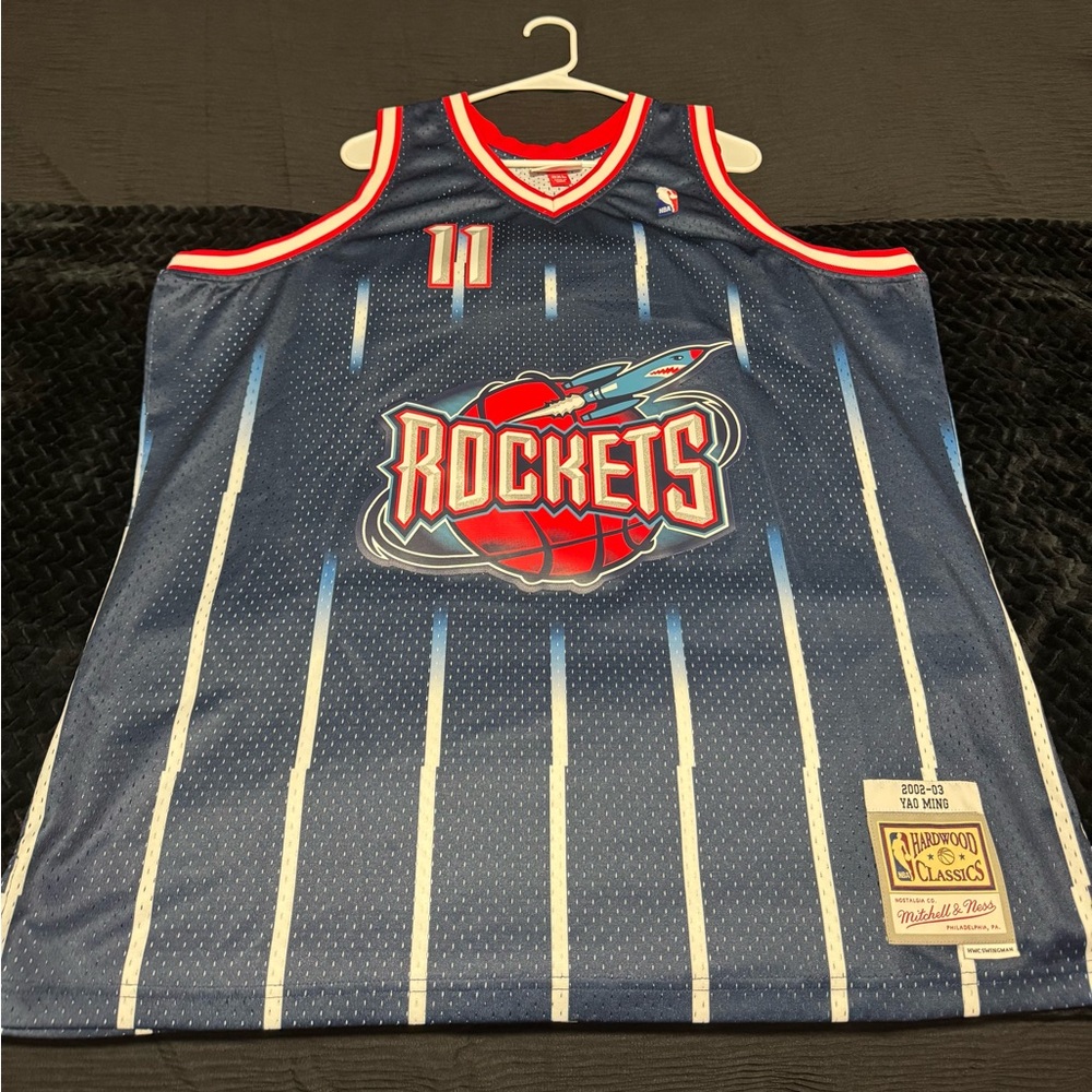 Mitchell & Ness Navy Rockets Jersey Yao Ming